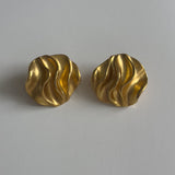 Vintage Gold Textured Clip Ons