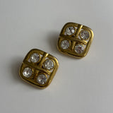 Vintage Art Deco Crystal Clip Ons