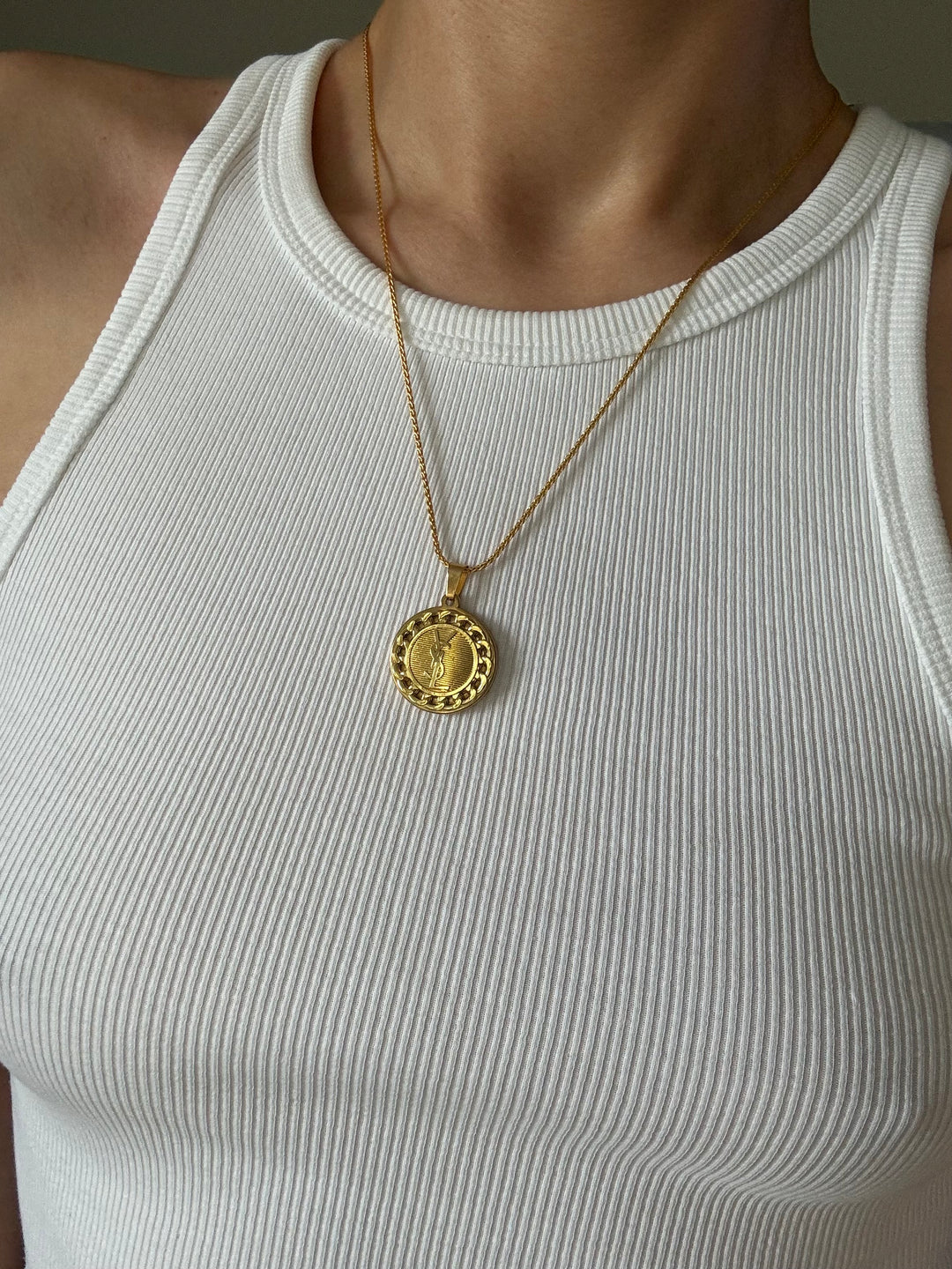 YSL Button Necklace
