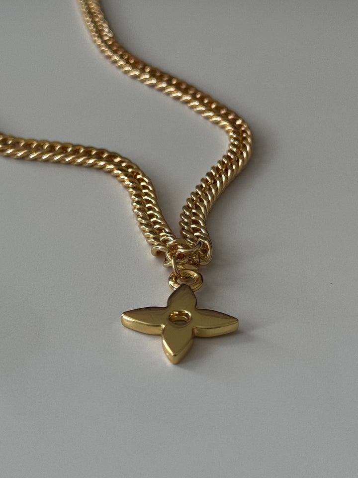 LV Flower Charm Necklace | reworked