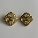 Vintage Art Deco Crystal Clip Ons