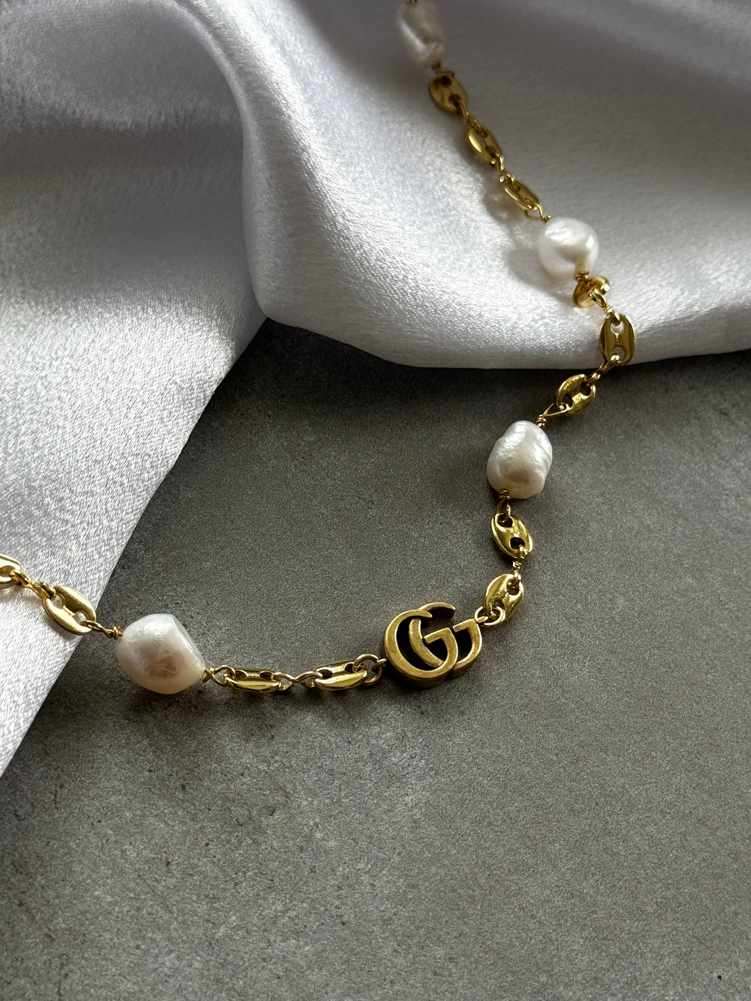GG Anchor Chain with Freshwater Pearl Accent | reworked