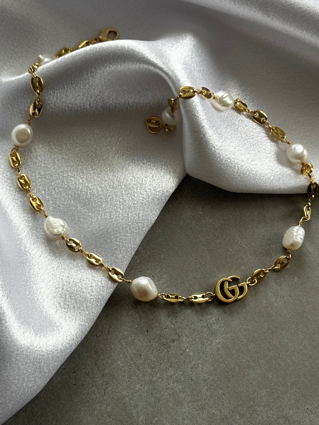 GG Anchor Chain with Freshwater Pearl Accent | reworked