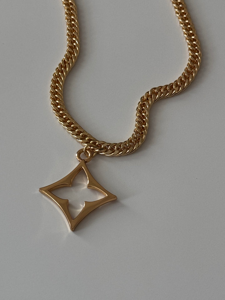 LV Flower Cutout Charm Necklace | reworked