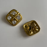 Vintage Art Deco Crystal Clip Ons