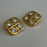 Vintage Art Deco Crystal Clip Ons