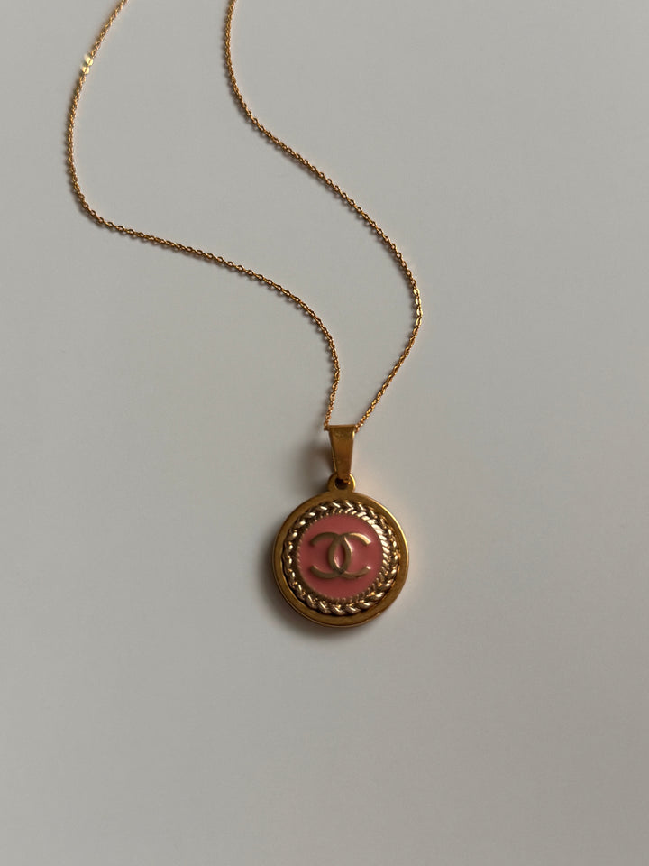 CC Pink Button Necklace | reworked