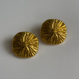 Vintage Golden Textured Clip Ons