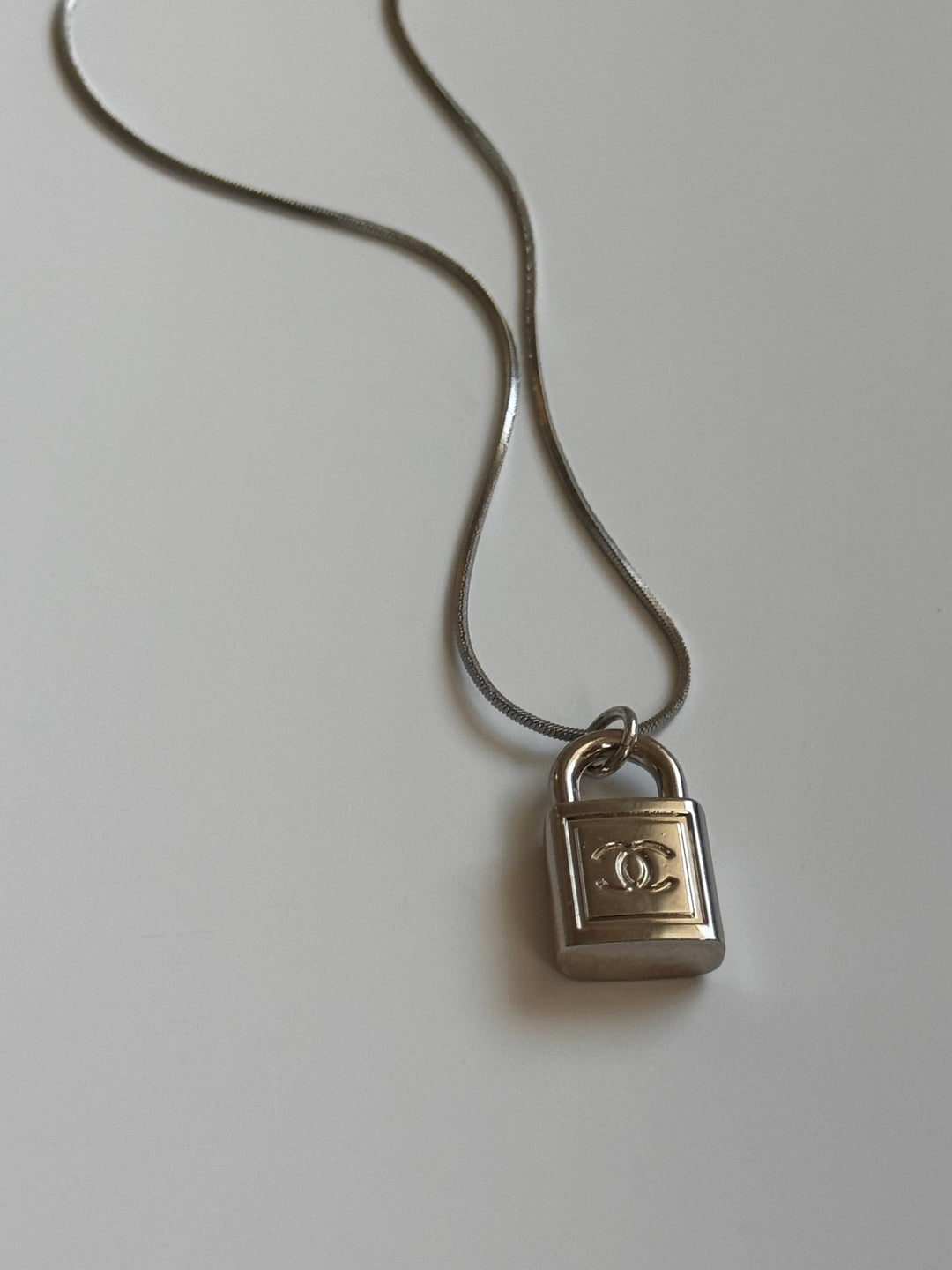 CC Silver Lock Necklace