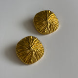 Vintage Golden Textured Clip Ons